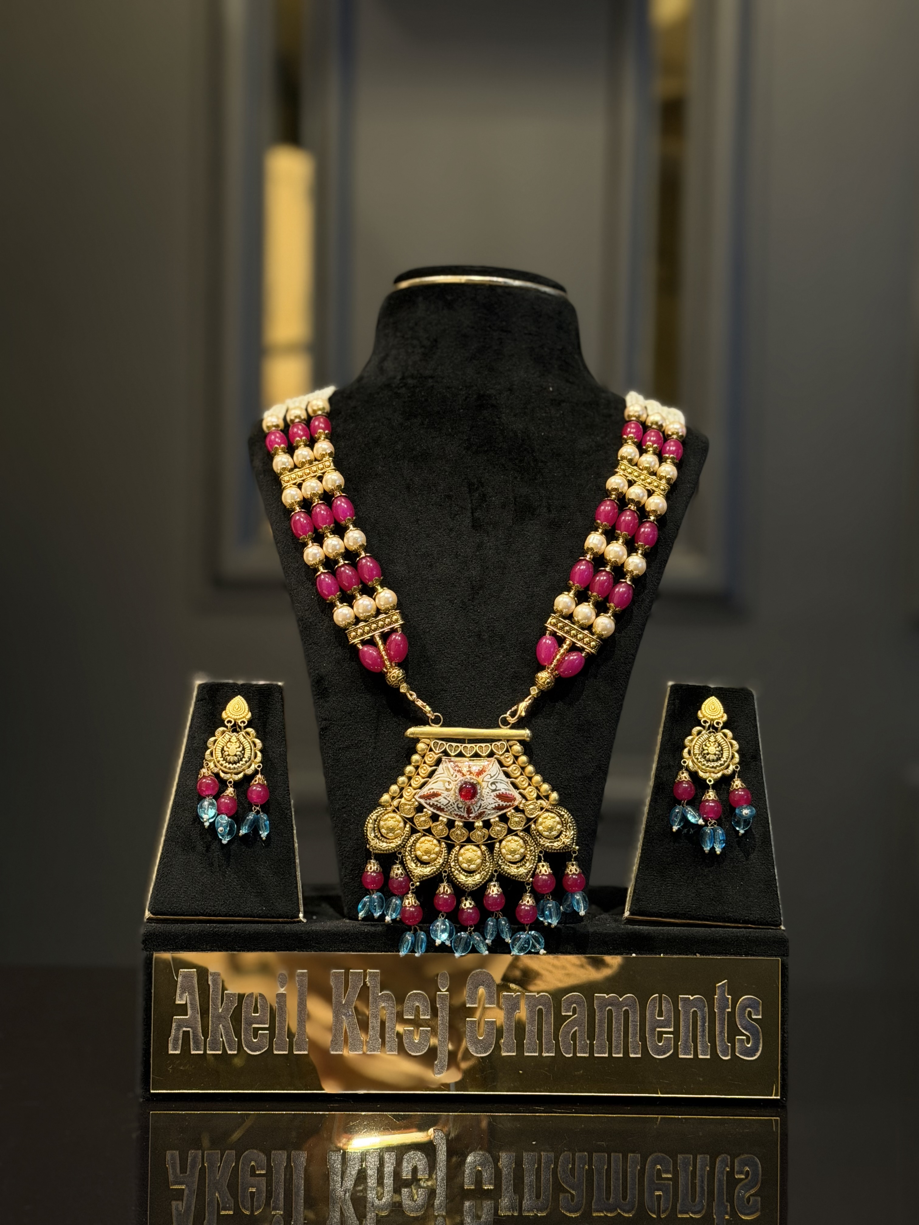 Bridal Rani Haar Long Necklace in 18K Gold - Gold Jewellery Kashmir