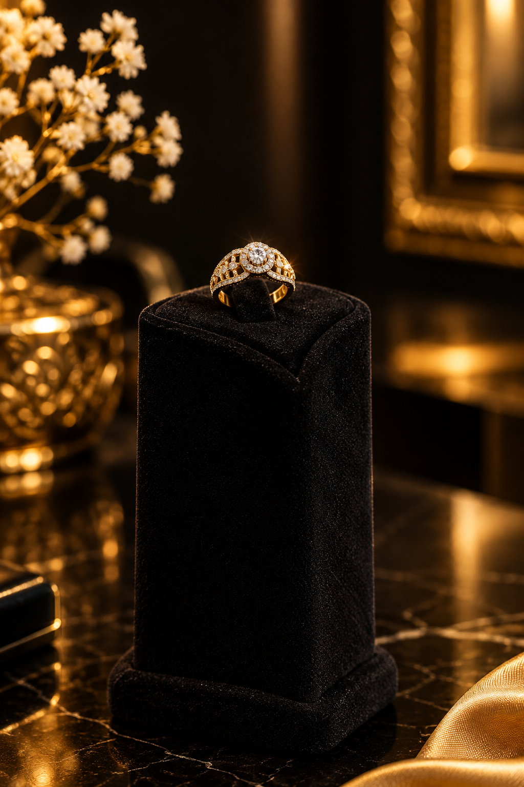 Elegant 18K Gold Solitaire Ring